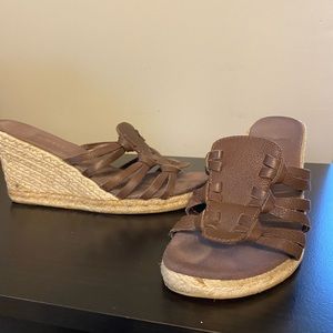 Nine West brown espadrilles wedge.  Size 7.5